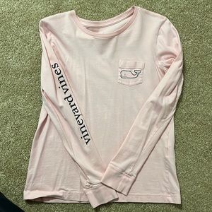 Vineyard Vines Pink Pocket Long Sleeve
